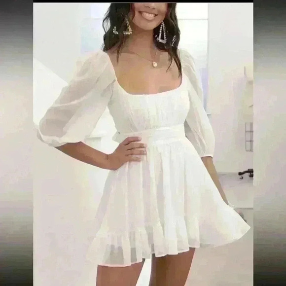 Lucy In The Sky Neia Ruffle Dress Size M - Picture 2 of 10